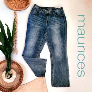 Maurices distressed medium wash jeans size 16W